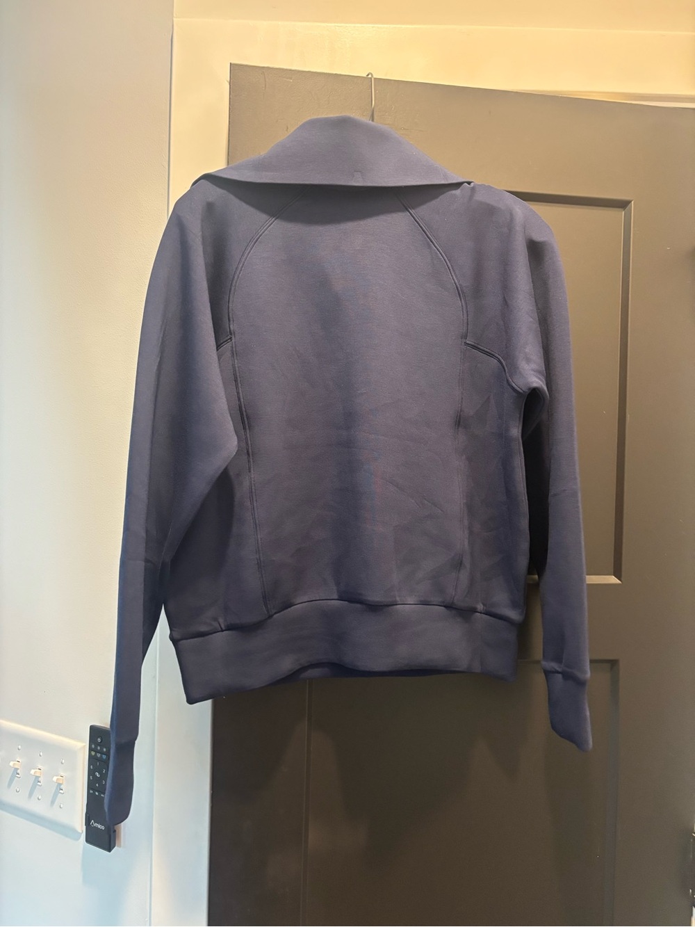 SPANX AirEssentials Half Zip Long Sleeve Pullover Air Essentials Timeless Navy - Picture 12 of 14